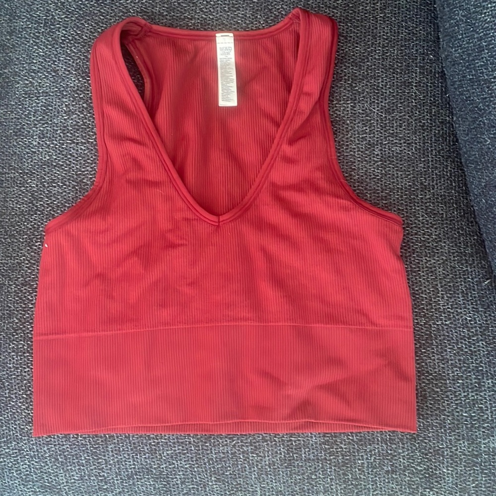 Athleta dark red athletic tank top